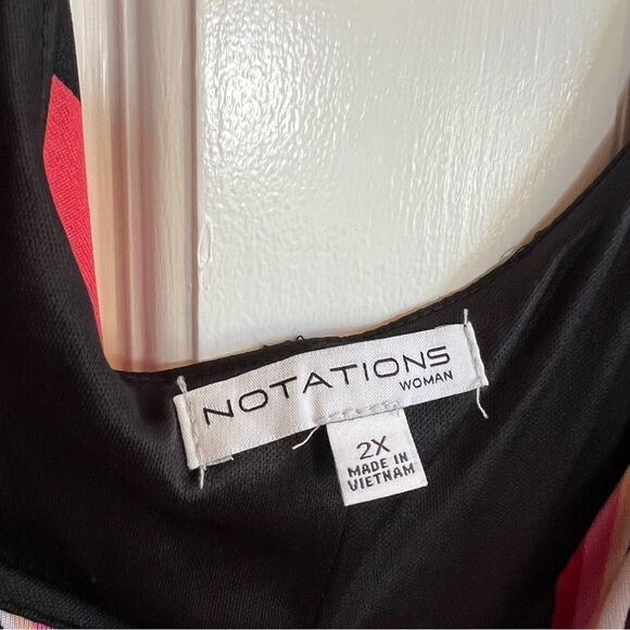 Notations Women's Placement Print Sleeveless Dress with Criss Cross Back Strap - Picture 7 of 9